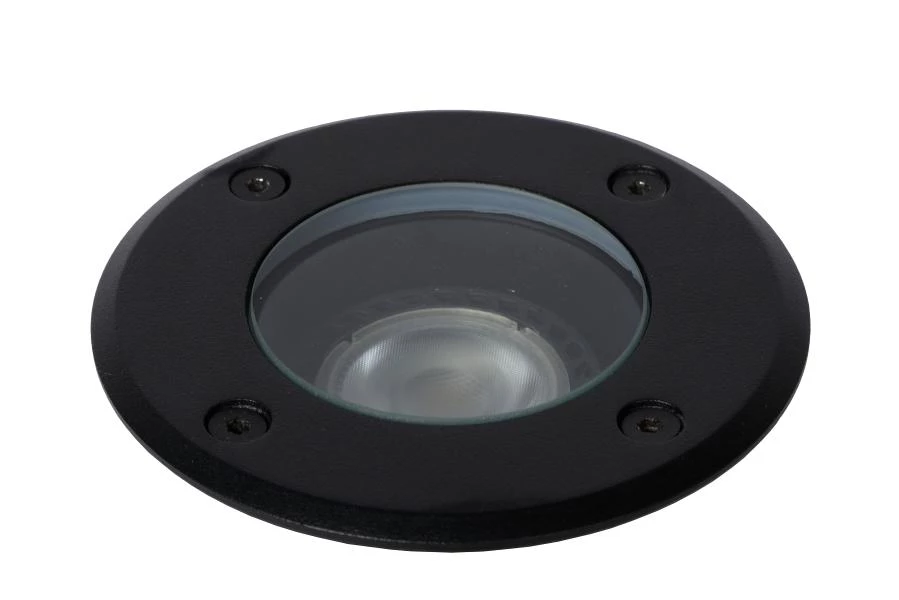 Lucide BILTIN - Deck light Indoor/Outdoor - Ø 10,8 cm - 1xGU10 - IP67 - Black - off